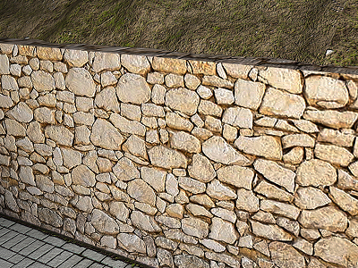 Preço em Portugal de m² de Revestimento de muro de betão com peças  irregulares de pedra natural. Gerador de preços para construção civil. CYPE  Ingenieros, S.A.