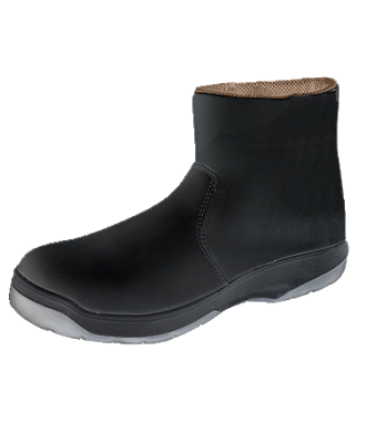 Par de botas de meio cano de trabalho, sem biqueira resistente a impactos, de tipo antiestático e isolante, com resistência ao deslizamento, à penetração e à absorção de água.