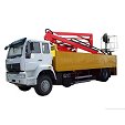 Transporte para a obra e remoção de cesta elevatória de braço articulado, motor diesel