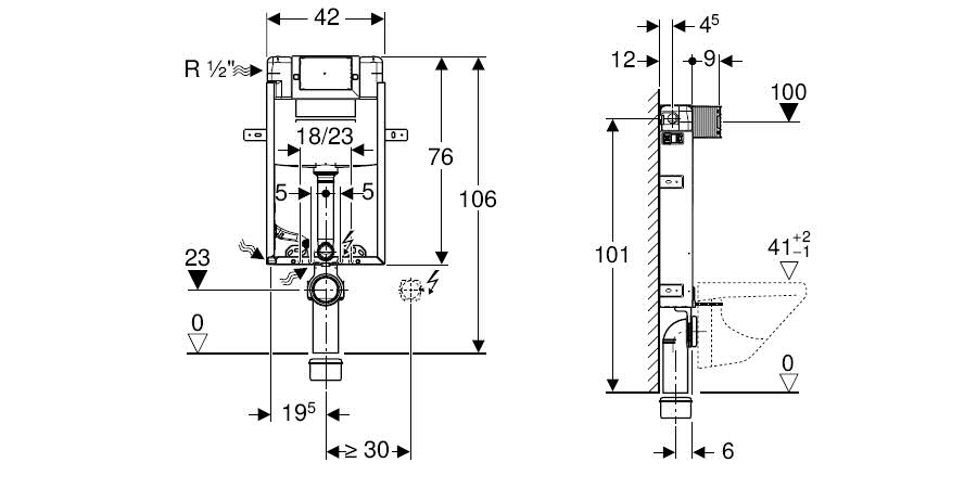 Com acesso e acionamento frontal, sobre estrutura de 1060 mm de altura