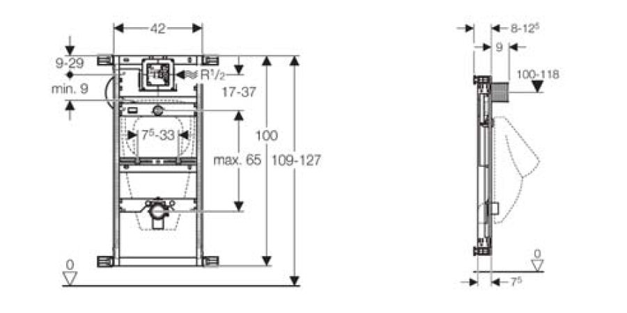 De altura regulável entre 1090 e 1270 mm