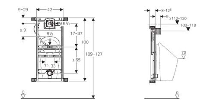 De altura regulável entre 1090 e 1270 mm, para espalhador